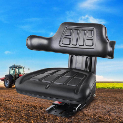 PU Leather Tractor Seat - Black