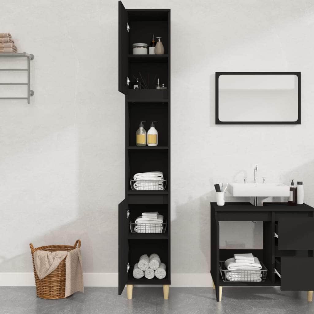 Pure White Engineered Wood Vanity Organizer for Bathrooms