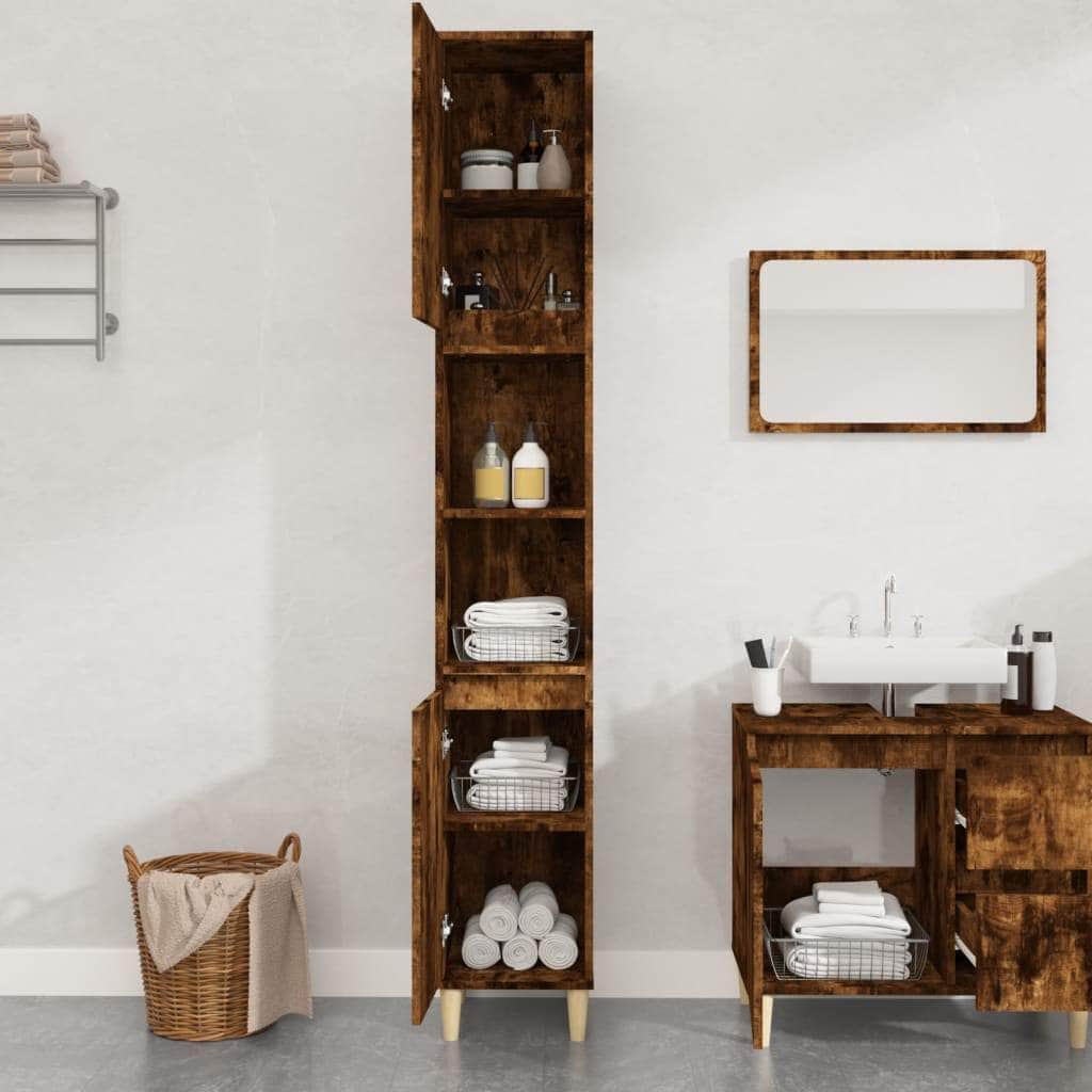 Pure White Engineered Wood Vanity Organizer for Bathrooms