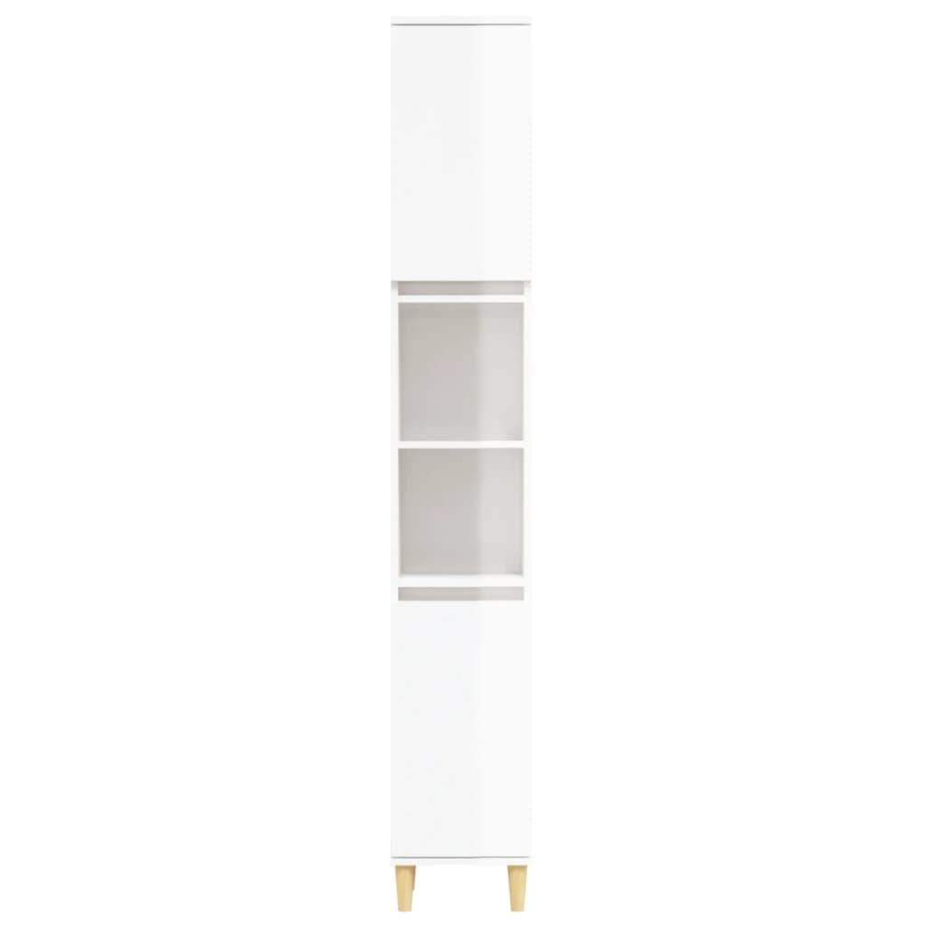Pure White Engineered Wood Vanity Organizer for Bathrooms