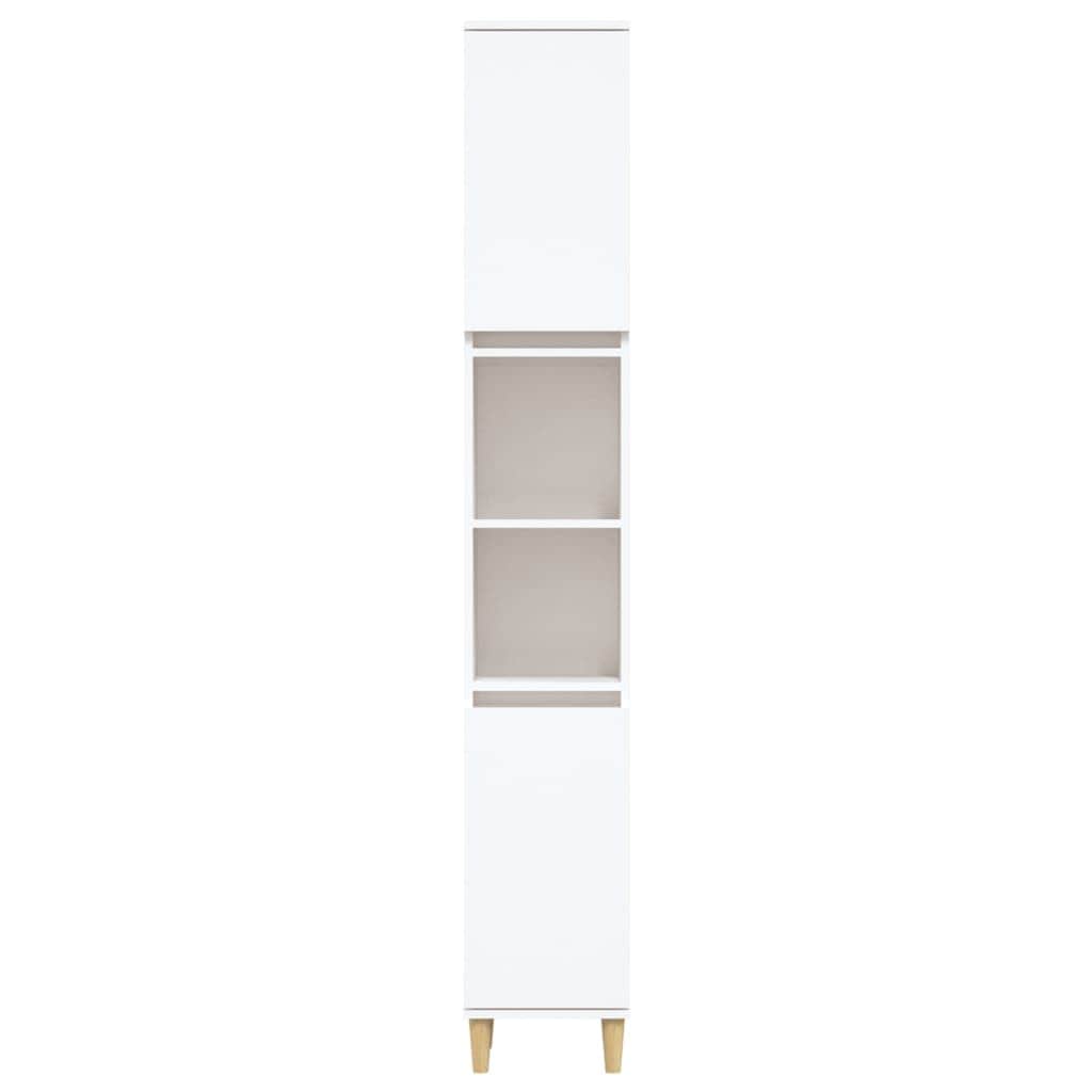 Pure White Engineered Wood Vanity Organizer for Bathrooms