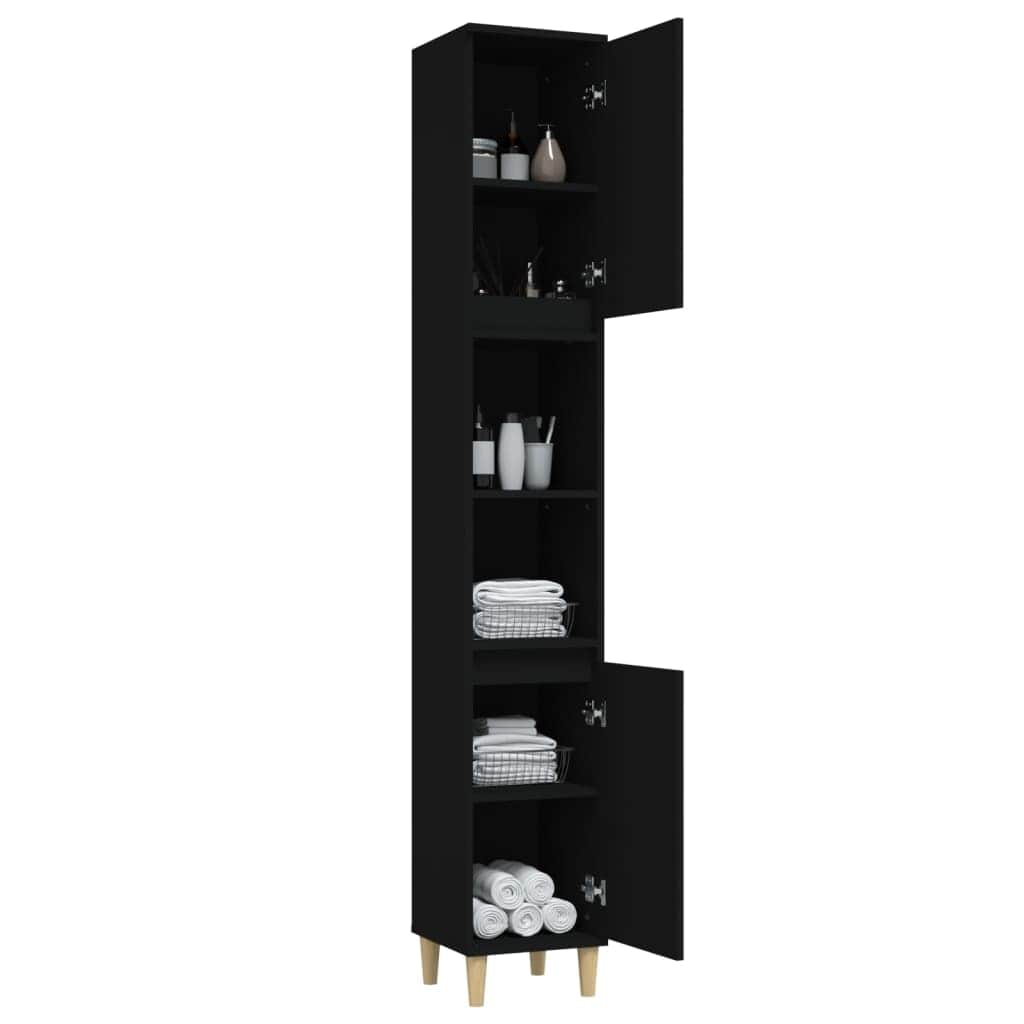 Pure White Engineered Wood Vanity Organizer for Bathrooms