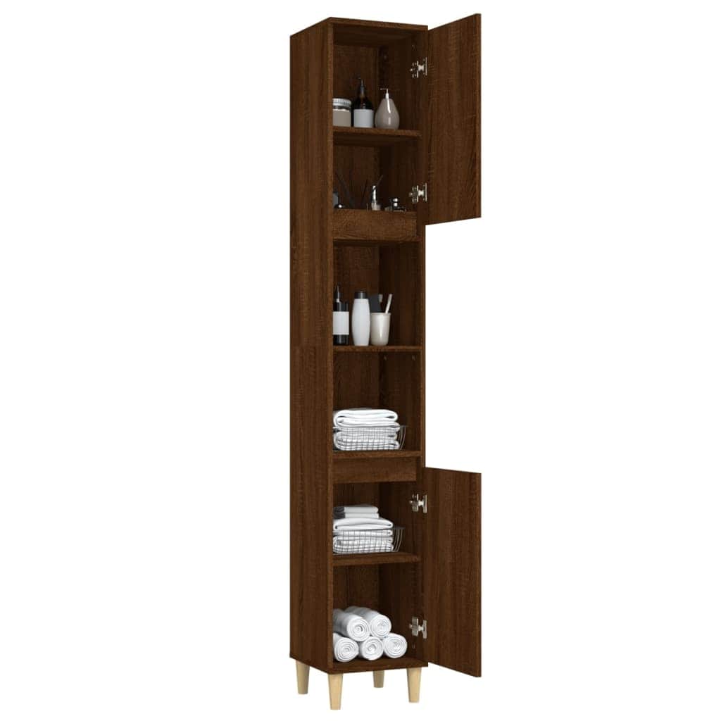 Pure White Engineered Wood Vanity Organizer for Bathrooms