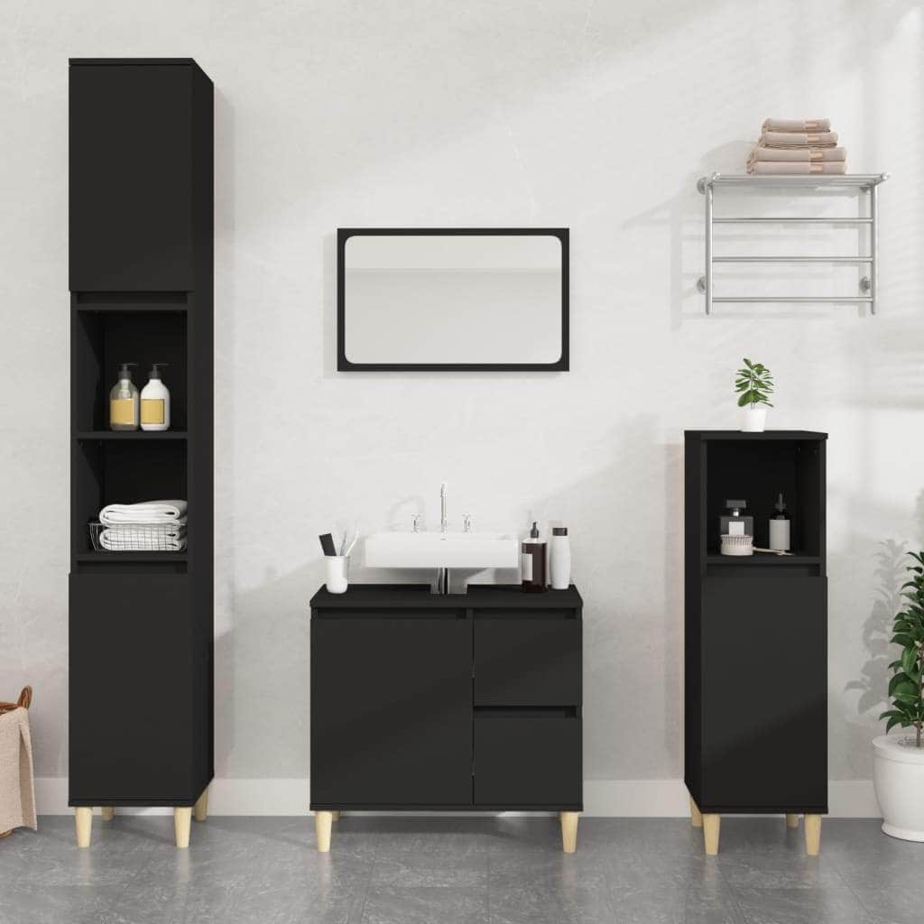 Pure White Engineered Wood Vanity Organizer for Bathrooms
