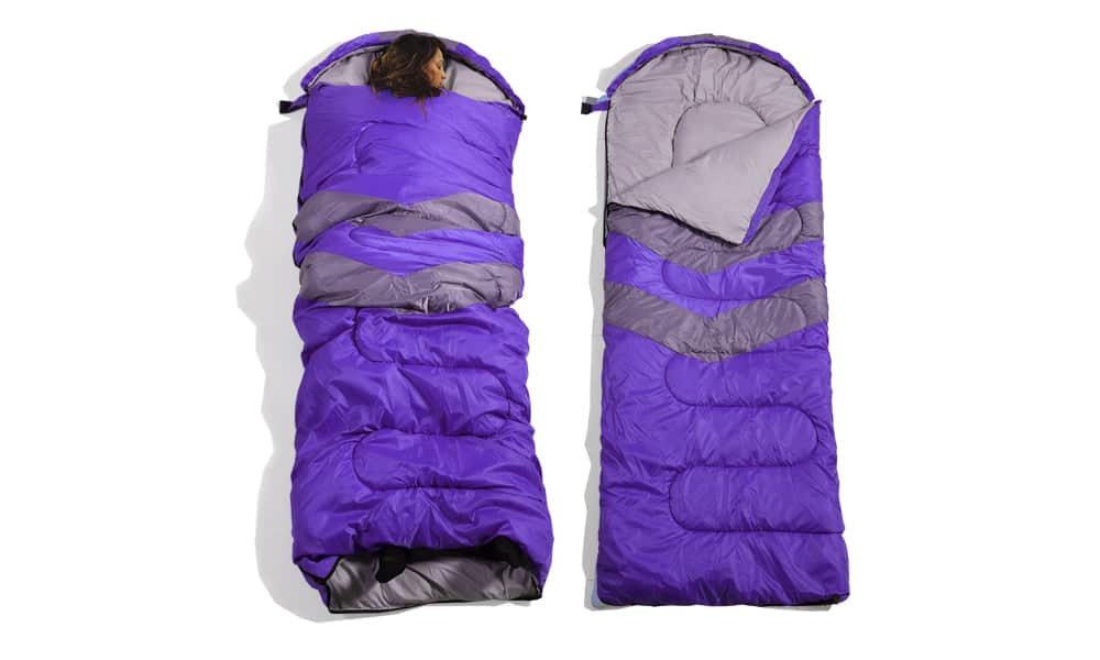 Purple Micro Compact Thermal Sleeping Bag Lightweight Portable Outdoor