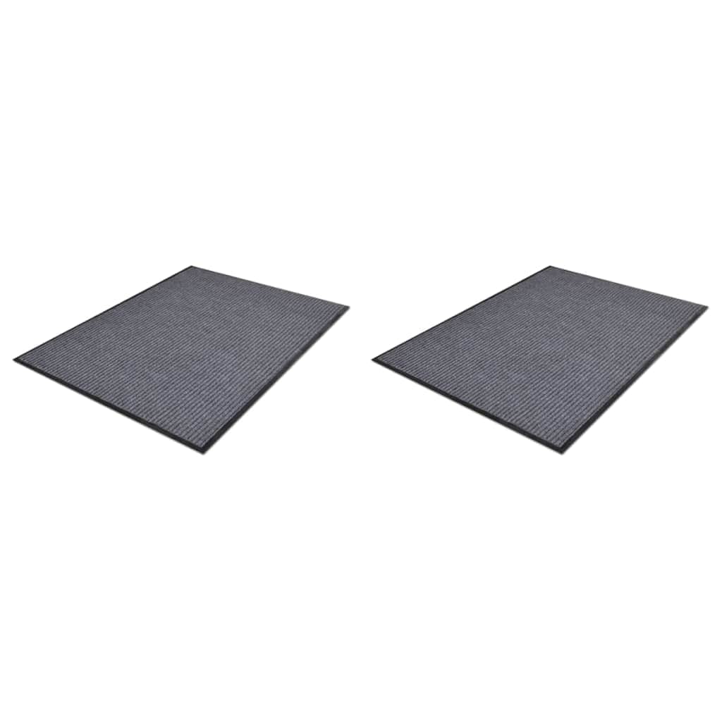 PVC Door Mats 2 pcs Grey - Simple deals