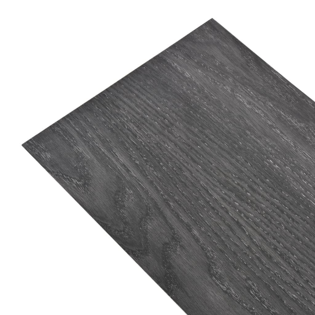 PVC Flooring Planks 5.26 mÂ² 2 mm Black and White