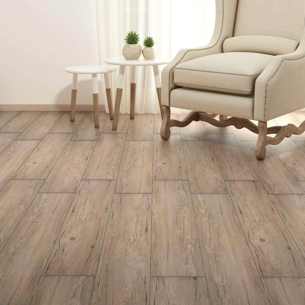 PVC Flooring Planks 5.26 mÂ² 2 mm Oak Brown