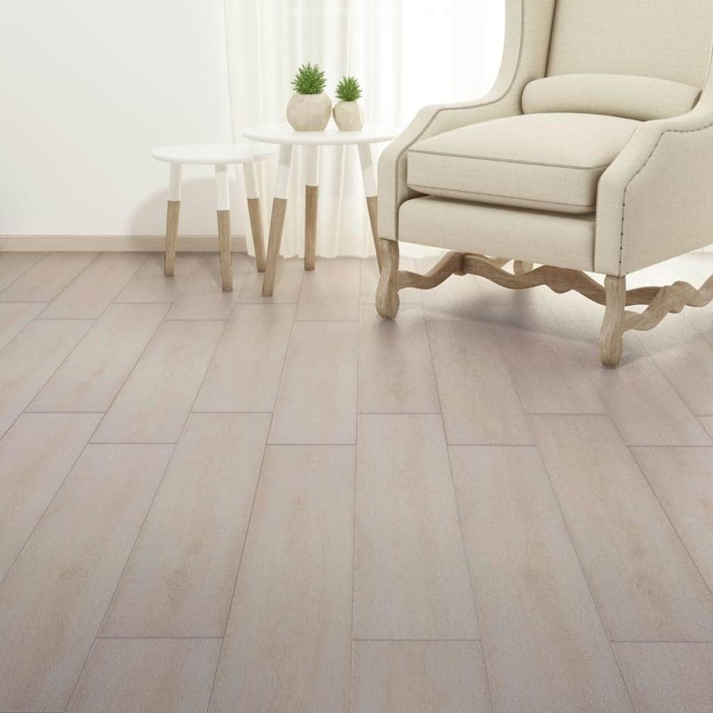 PVC Flooring Planks 5.26 mÂ² 2 mm Oak Classic White