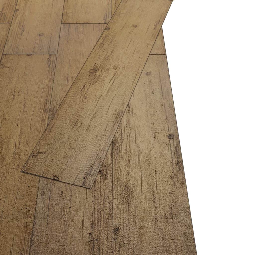 PVC Flooring Planks 5.26 mÂ² 2 mm Walnut Brown