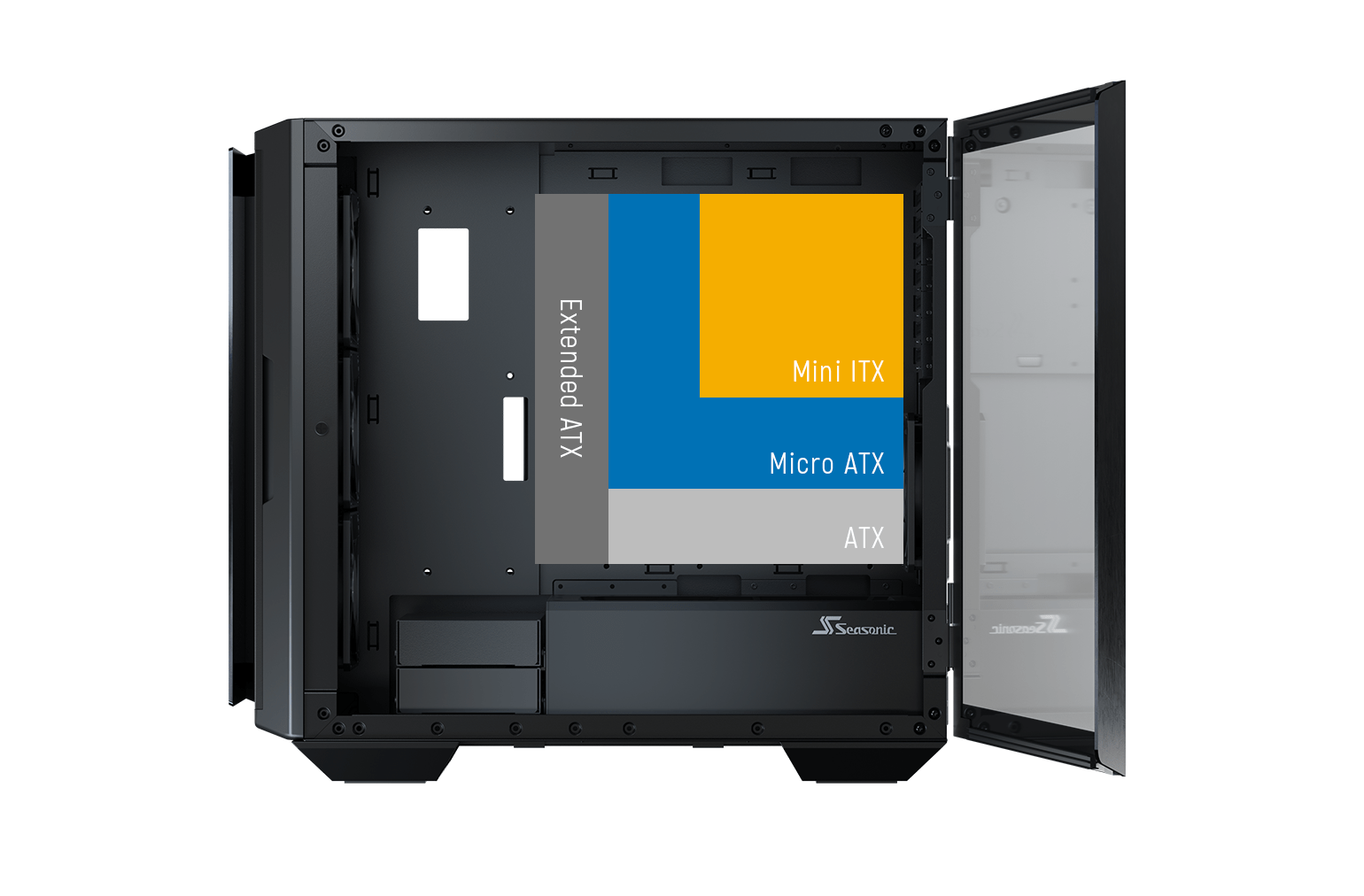 Q704 Aluminum Case With Syncro 650W 80 Plus Gold Psu & Connect Module Red