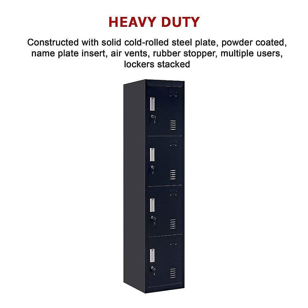 Quad-Compartment Vertical Locker Efficient Storage Solution