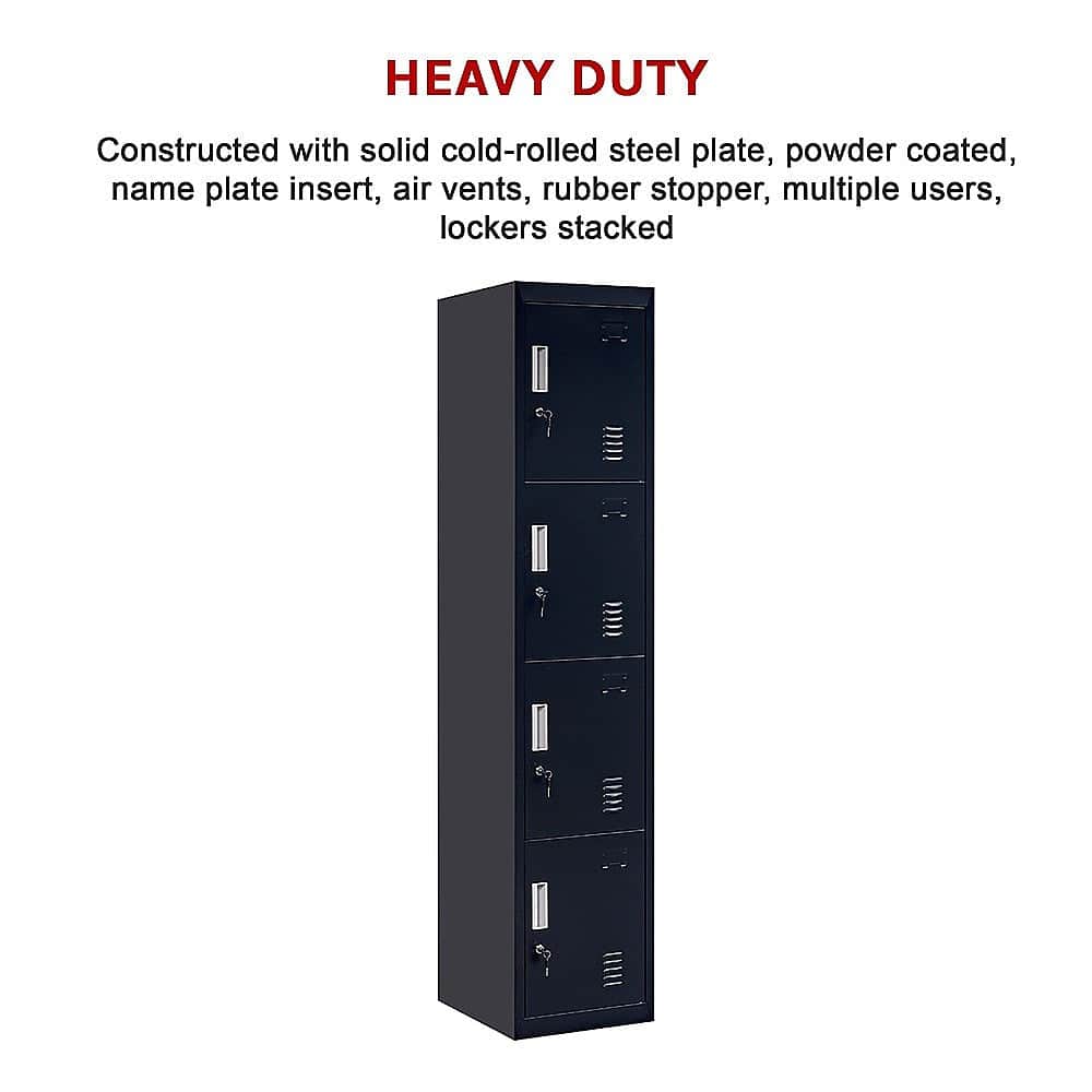Quad-Compartment Vertical Locker Efficient Storage Solution