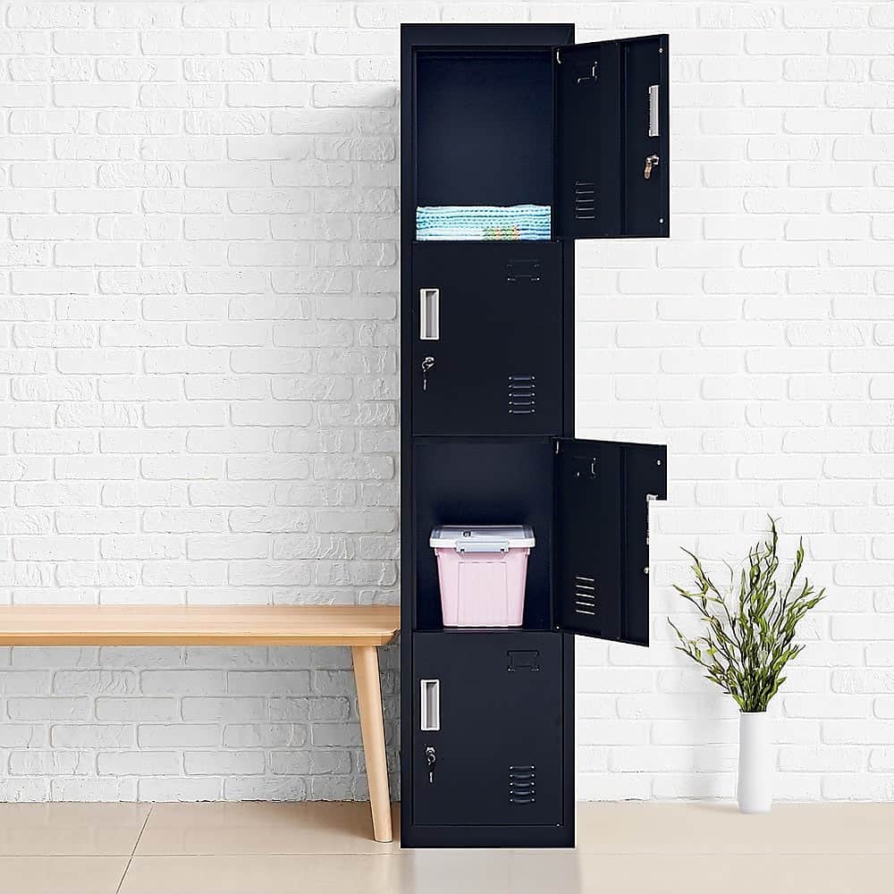 Quad-Compartment Vertical Locker Efficient Storage Solution