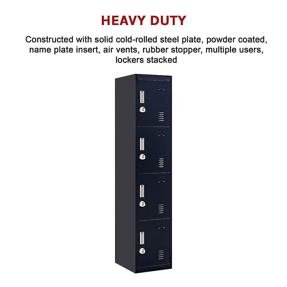 Quadruple-Door Vertical Cabinet Organize With Ease