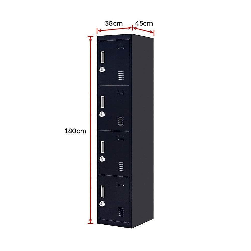 Quadruple-Door Vertical Cabinet Organize With Ease