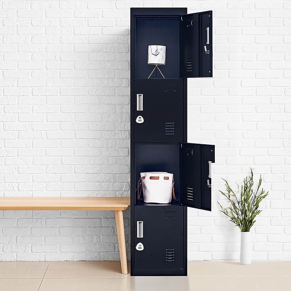 Quadruple-Door Vertical Cabinet Organize With Ease