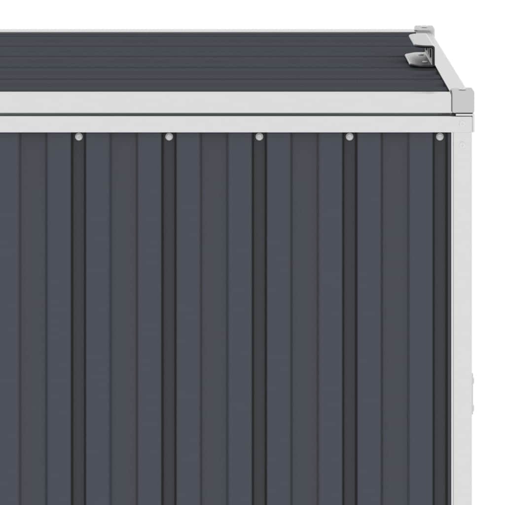 Quadruple Garbage Bin Shed Anthracite Steel