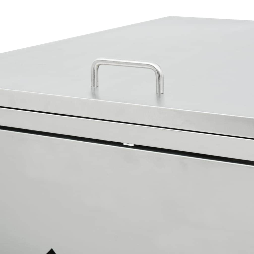 Quadruple Wheelie Bin Shed 240 L Stainless Steel