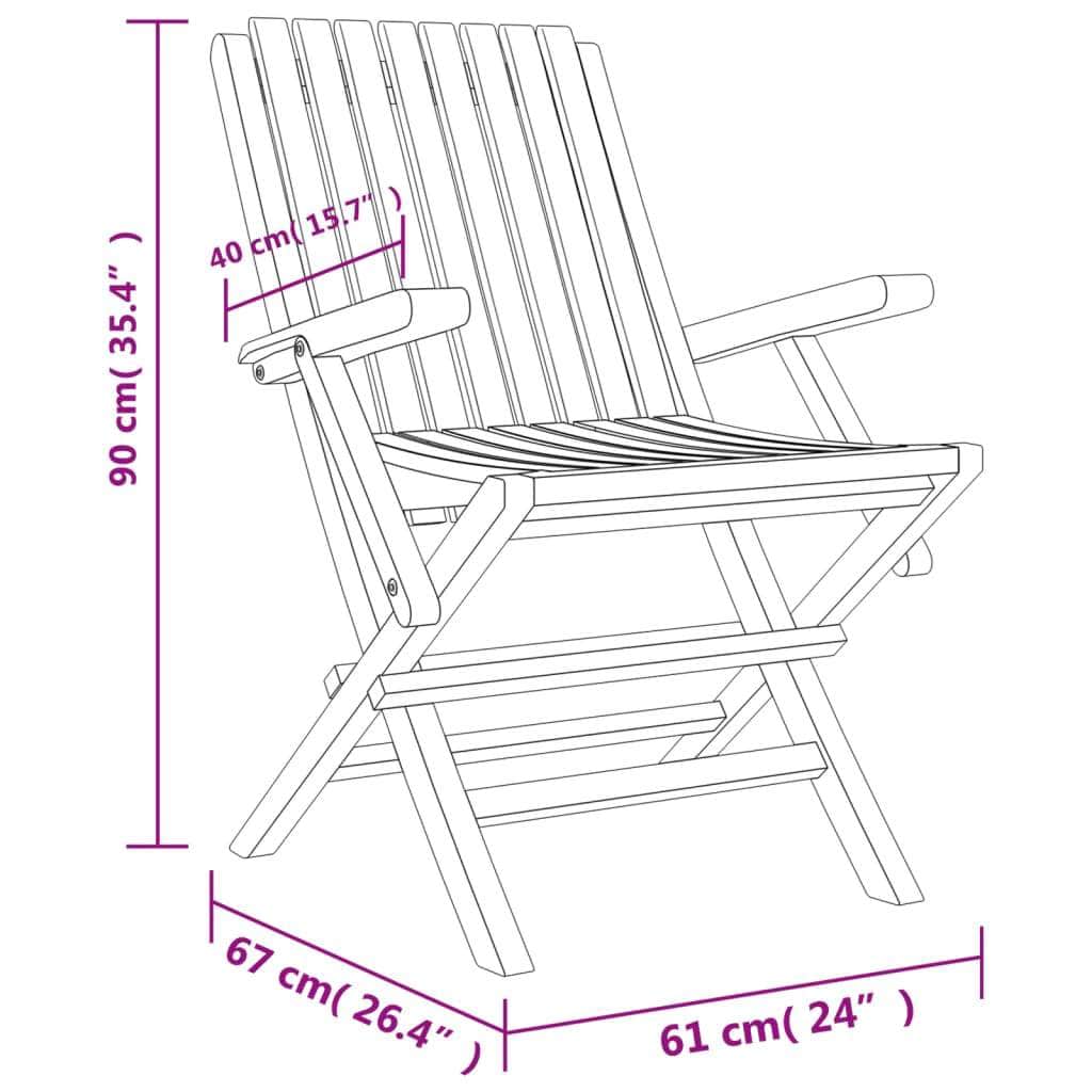 Quartet Elegance: Teak Wood Folding Garden Set