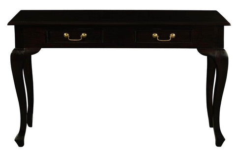 Queen Ann 2 Drawer Sofa Table Chocolate/Mahogany