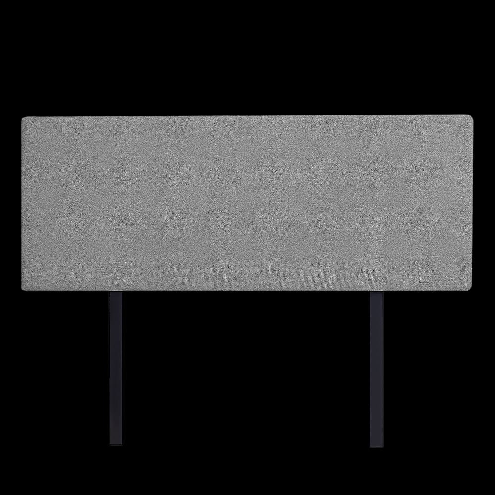 Linen Fabric Queen Bed Deluxe Headboard Bedhead - Night Ash