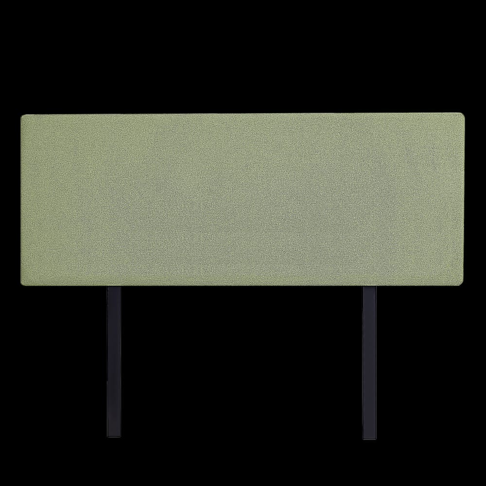 Linen Fabric Queen Bed Deluxe Headboard Bedhead - Olive Green