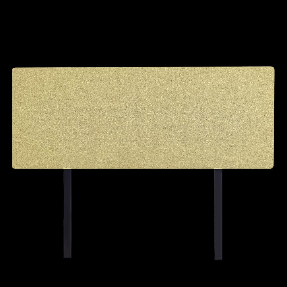 Linen Fabric Queen Bed Deluxe Headboard Bedhead - Sulfur Yellow