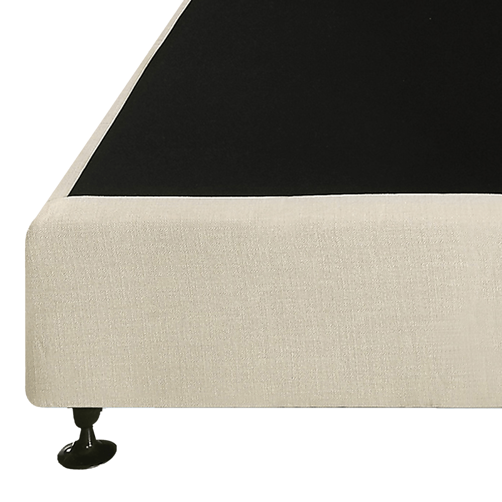 Queen Ensemble Bed Base Platinum Natural Sand Linen Fabric