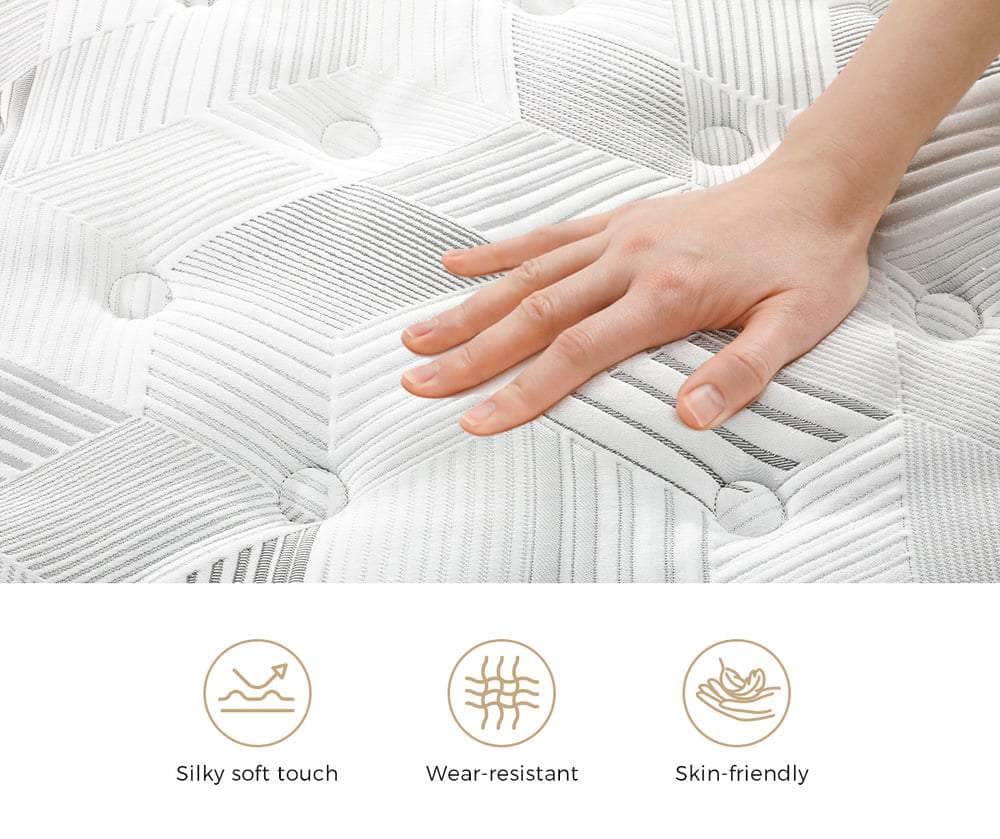 Queen Mattress 22CM Cool Gel Foam Bonnell Spring with Pillows