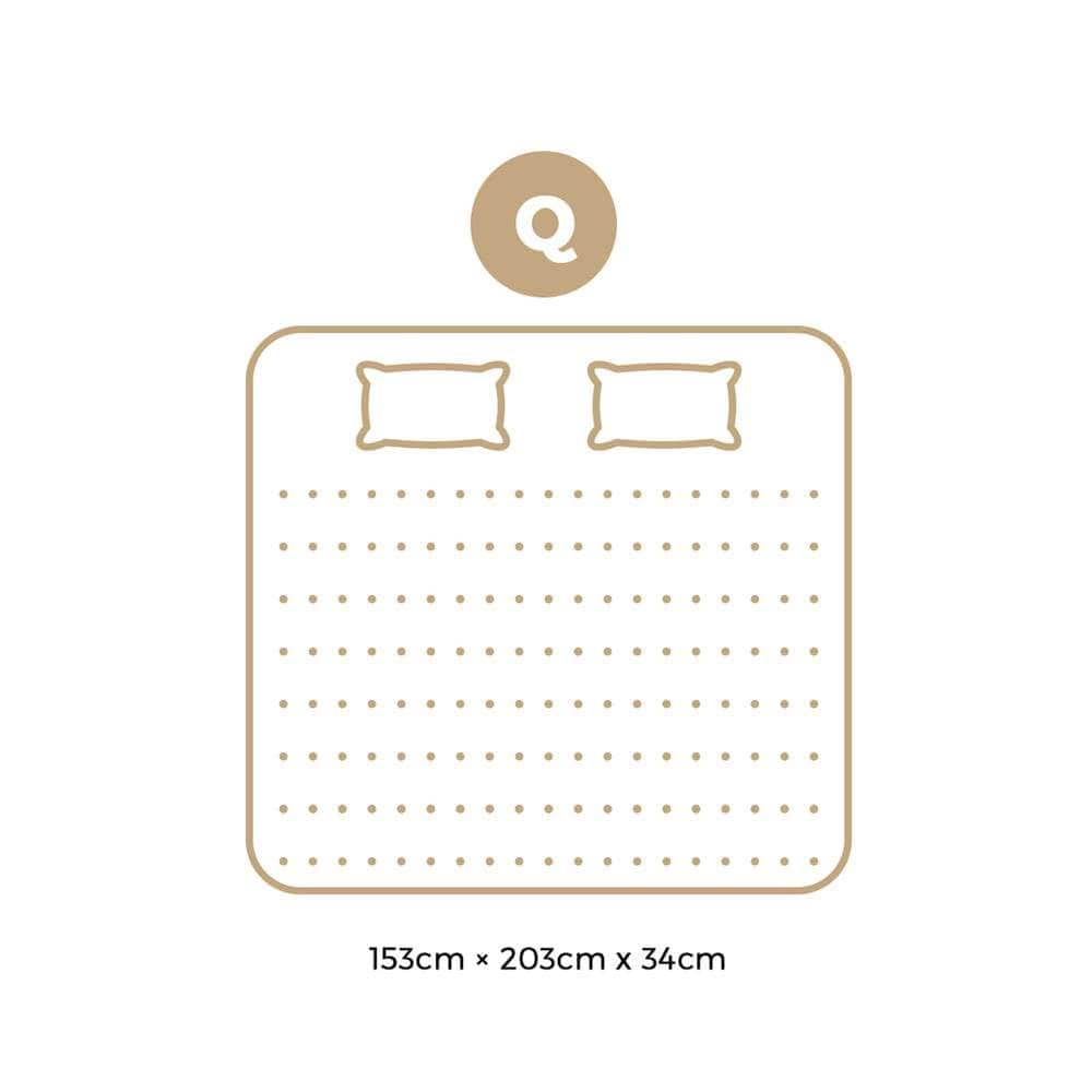 Queen Mattress Cool Gel Foam Pocket Spring 34CM with Pillows