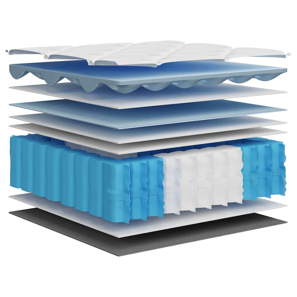 Queen Medium Plus Pocket Spring Mattress Fabric with Foam & 7-Zone Support