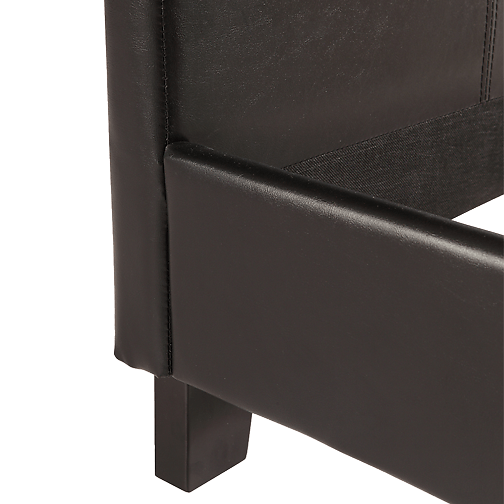 Queen PU Leather Bed Frame Black