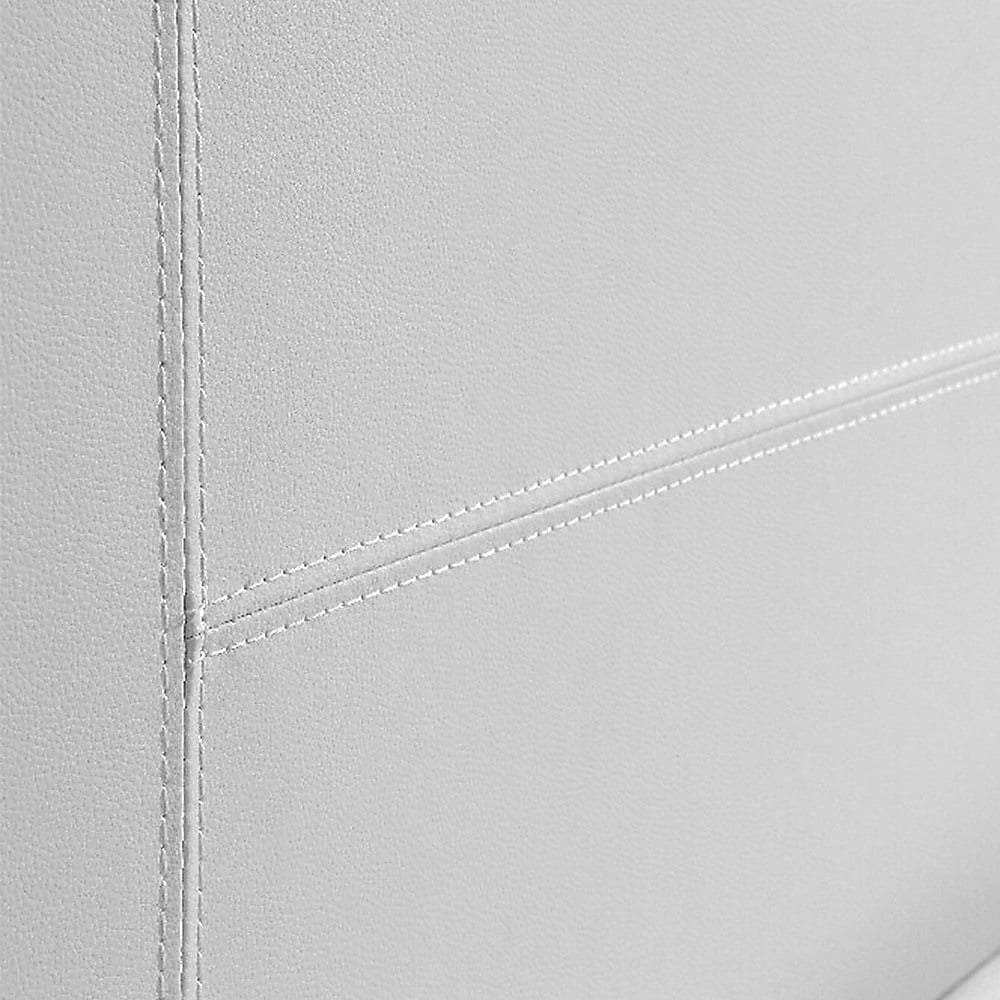 Queen PU Leather Bed Frame White