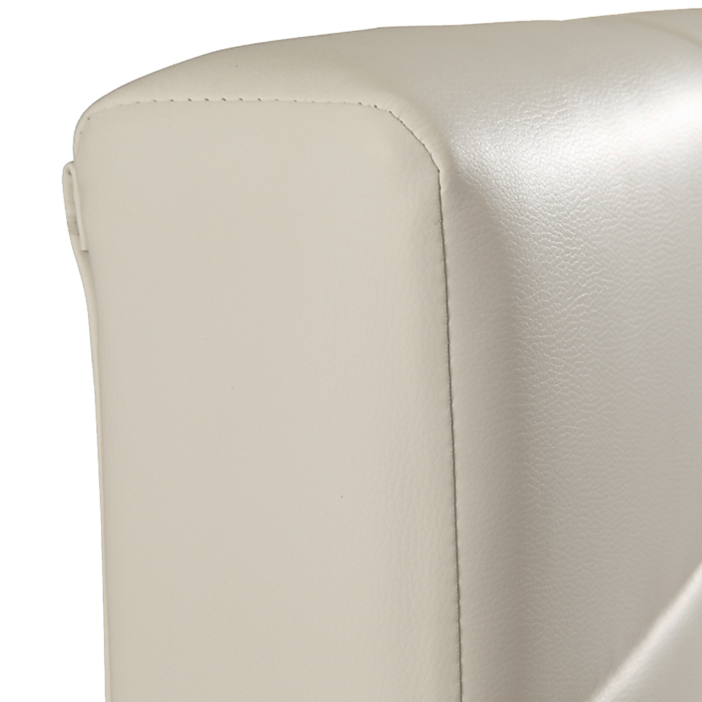 Queen Pu Leather Deluxe Bed Frame White