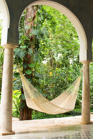 Queen Size Cotton Mexican Hammock in Cream Colour