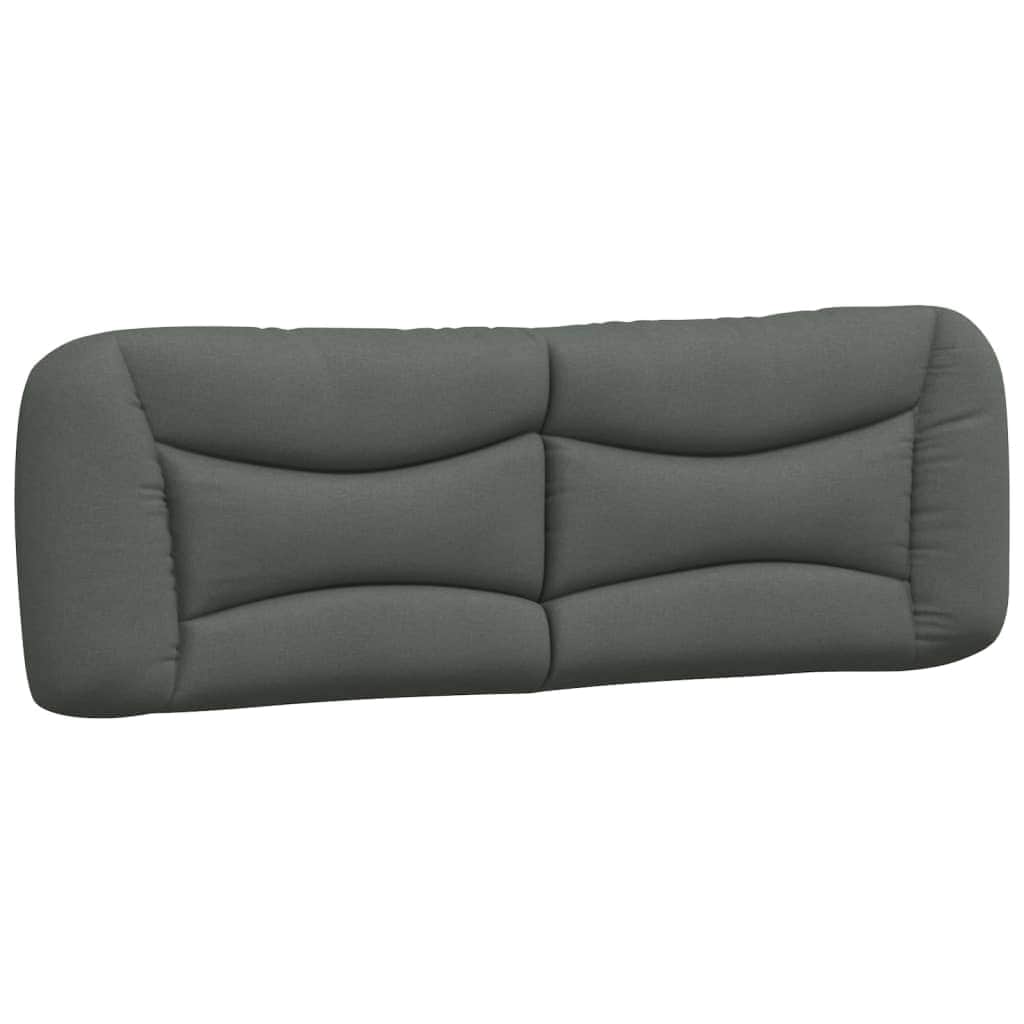 Queen Size Fabric Bed Frame with Headboard Dark Grey\Black