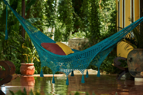 Queen Size Outdoor Cotton Mexican Hammock In Bondi