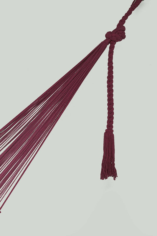 Queen Size Outdoor Cotton Mexican Hammock In Maroon
