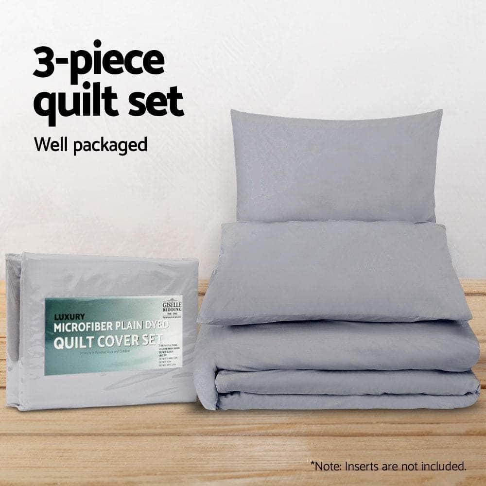 Quilt Cover Set Classic Grey King
