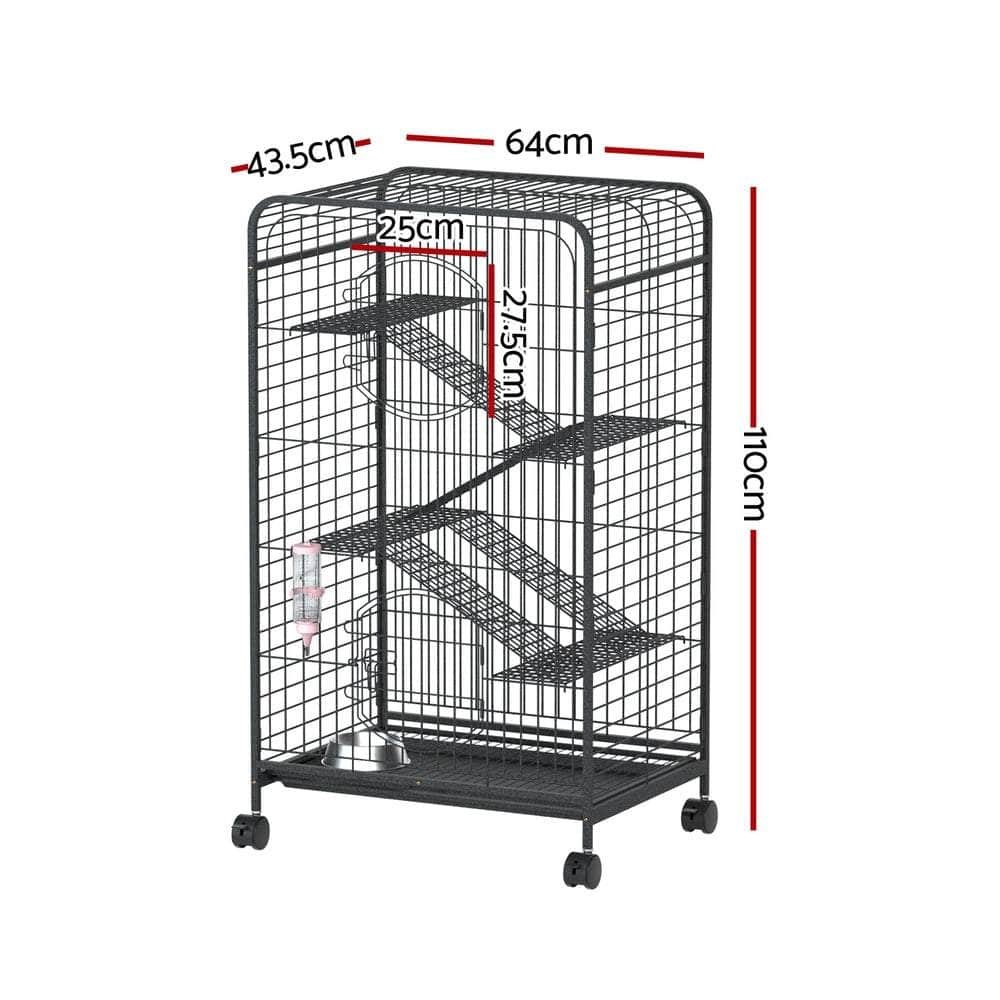 Rabbit Cage Indoor Hutch Guinea Pig Bird Ferret Cat Hamster 110Cm 4 Level