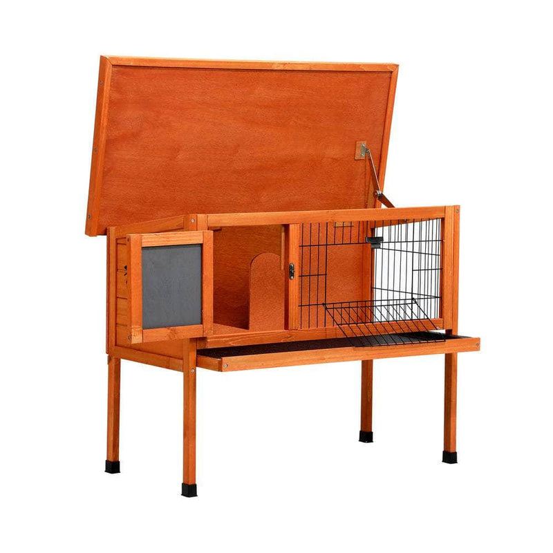 Rabbit Hutch Wooden Cage Chicken Coop Free Standing 91cm