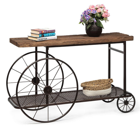 Railway Sleeper Wood Console Table: The Perfect Industrial Style Addition to Your Hallway