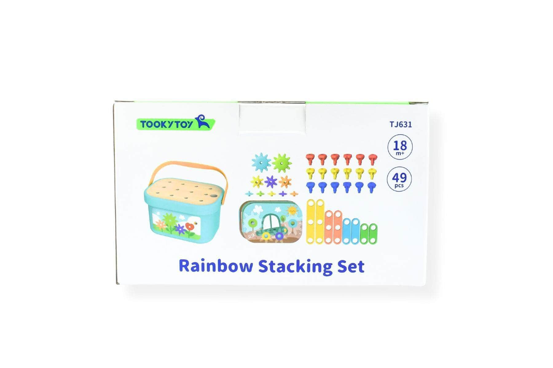 Rainbow Pegs And Cogs Stacking And Lacing Set