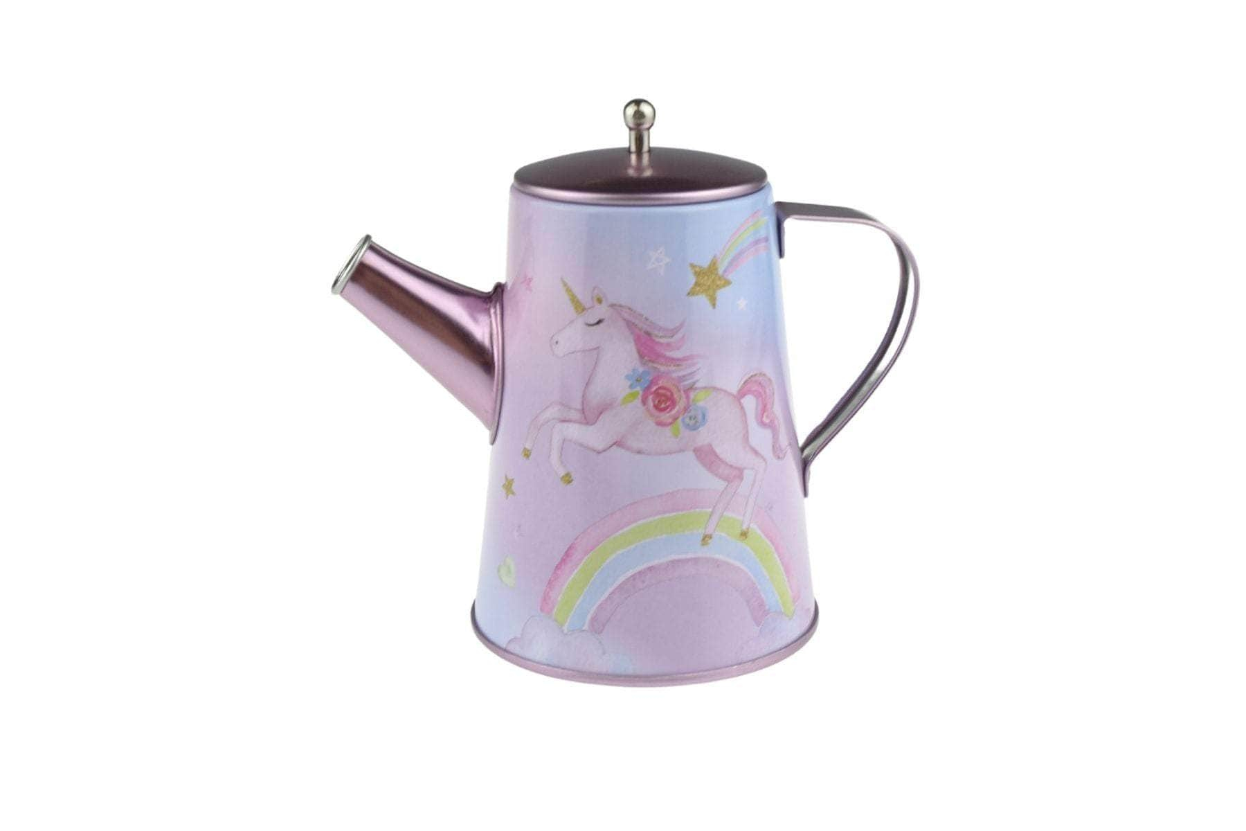 Rainbow Unicorn Tin Tea Mug Set In Suitcase 18Pcs