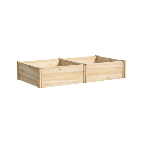 Raised Garden Bed 160x80x30cm Wooden Planter Box Outdoor Vegetable Flower