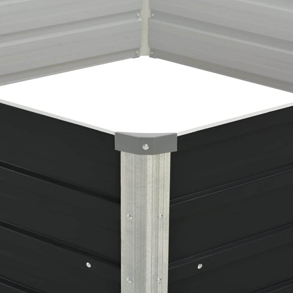 Raised Garden Bed Anthracite Galvanised Steel