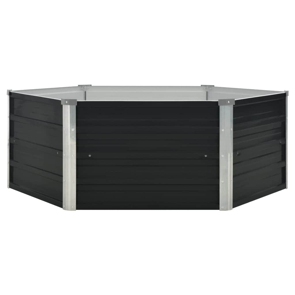 Raised Garden Bed Anthracite Galvanised Steel