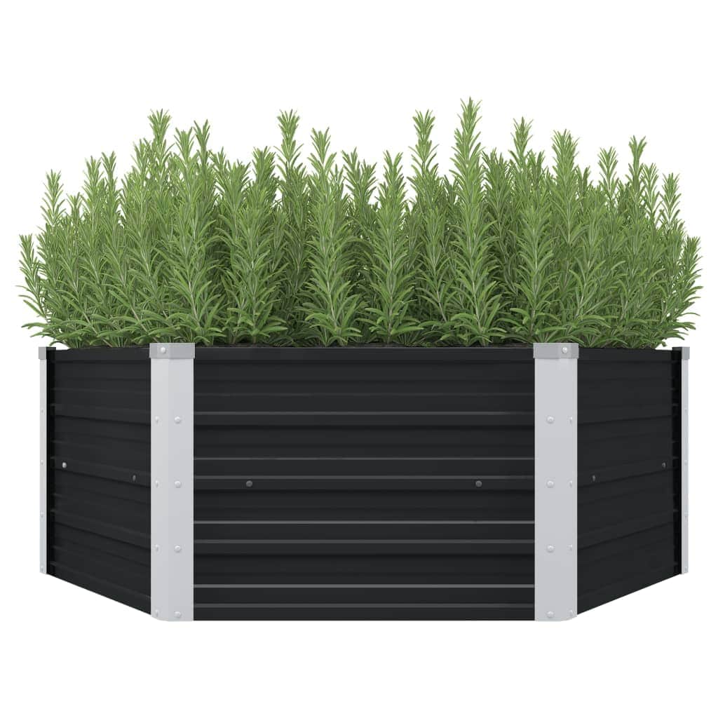 Raised Garden Bed Anthracite Galvanised Steel