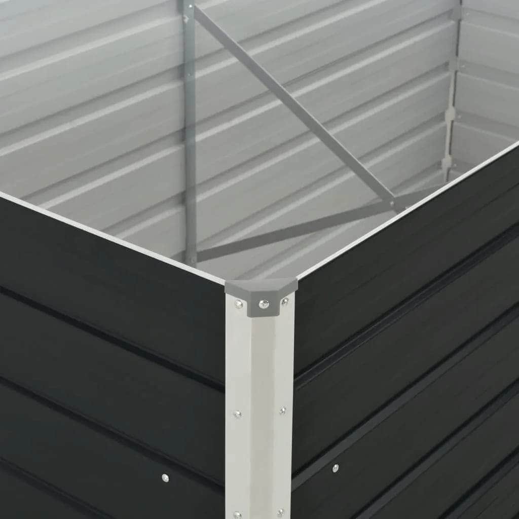Raised Garden Bed Anthracite Galvanised Steel- Durable